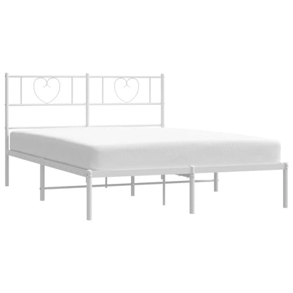 Giroletto con Testiera Metallo Bianco 140x200 cm | homemem39