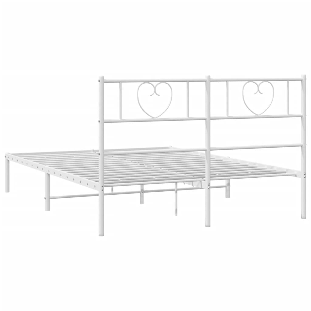 Giroletto con Testiera Metallo Bianco 140x200 cm | homemem39