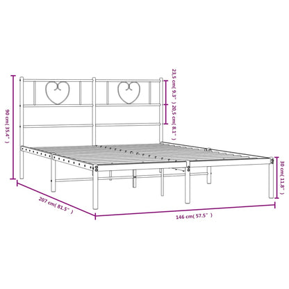 Giroletto con Testiera Metallo Bianco 140x200 cm | homemem39