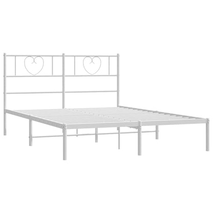 Giroletto con Testiera Metallo Bianco 150x200 cm | homemem39