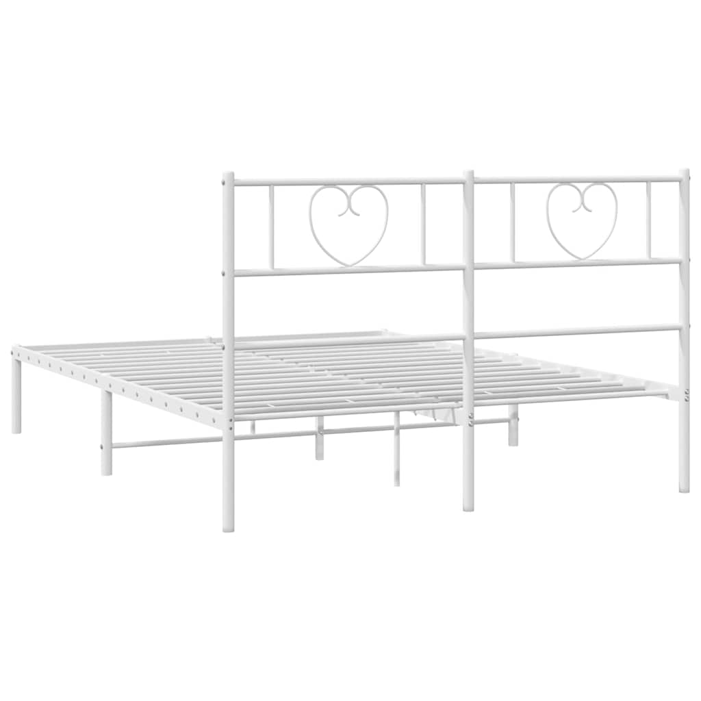 Giroletto con Testiera Metallo Bianco 150x200 cm | homemem39