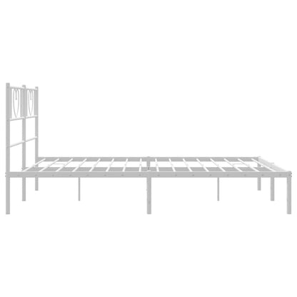 Giroletto con Testiera Metallo Bianco 160x200 cm | homemem39