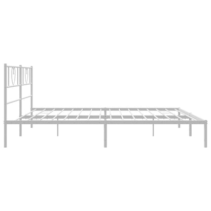 Giroletto con Testiera Metallo Bianco 200x200 cm | homemem39