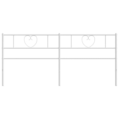 Testiera in Metallo Bianco 180 cm - homemem39