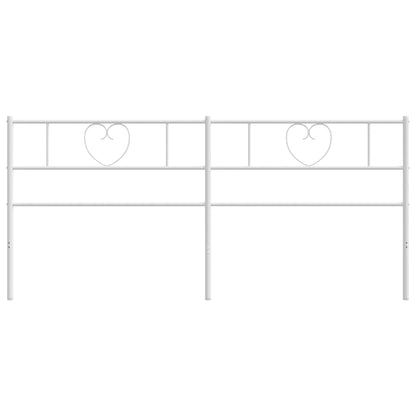 Testiera in Metallo Bianco 193 cm - homemem39