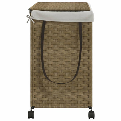 Cesto Portabiancheria con Ruote 60x35x60,5 cm Rattan | homemem39