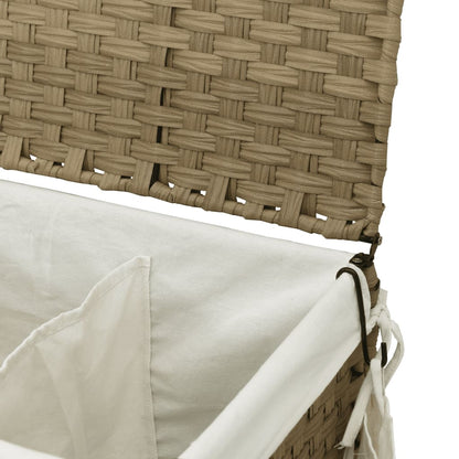 Cesto Portabiancheria con Ruote 60x35x60,5 cm Rattan | homemem39