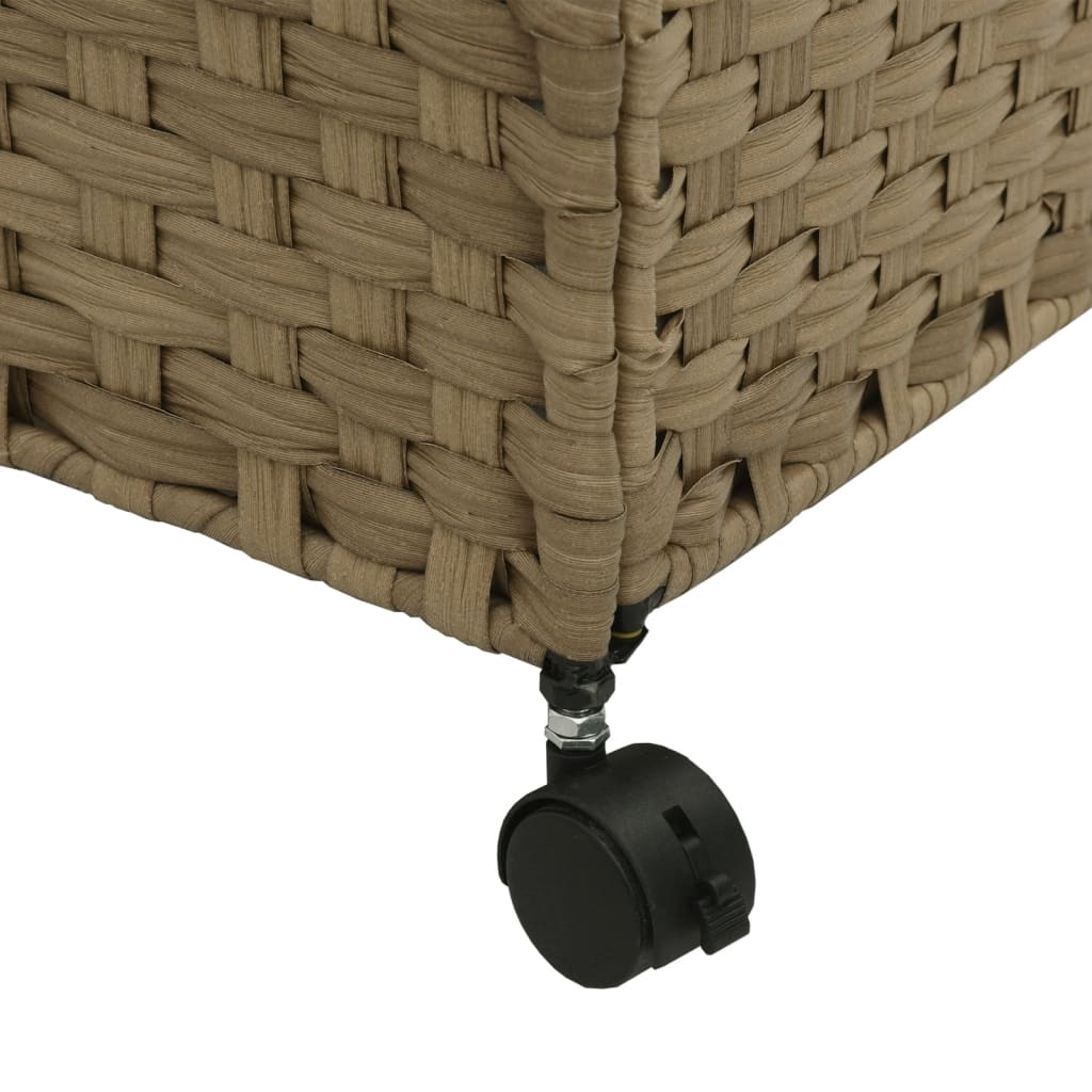 Cesto Portabiancheria con Ruote 60x35x60,5 cm Rattan | homemem39