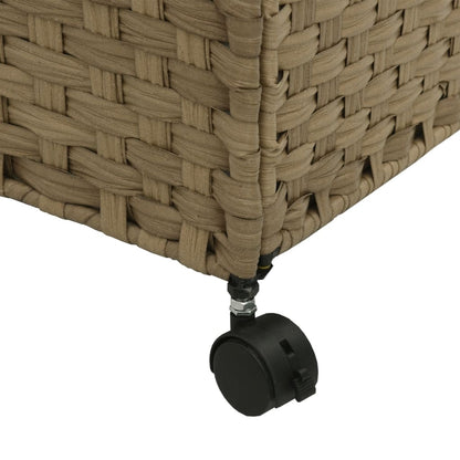 Cesto Portabiancheria con Ruote 60x35x60,5 cm Rattan | homemem39