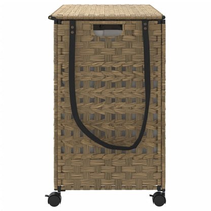 Cesto Portabiancheria con Ruote 66x35x60 cm Rattan | homemem39