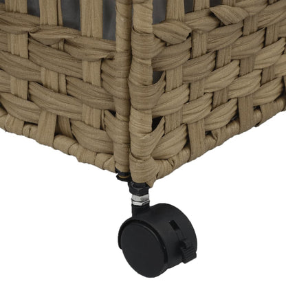 Cesto Portabiancheria con Ruote 66x35x60 cm Rattan | homemem39