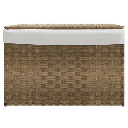 Cesto Portabiancheria con Coperchio 55,5x35x34 cm Polyrattan | homemem39