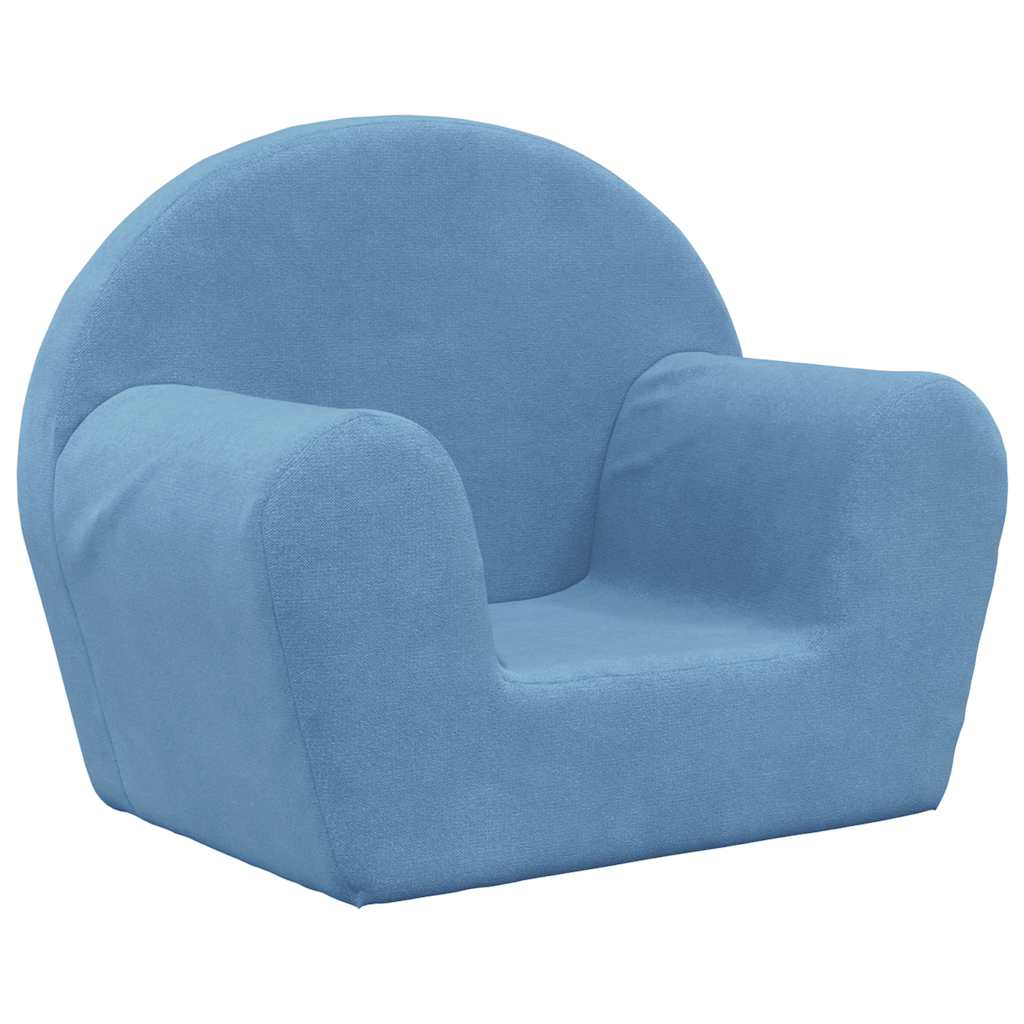 Divano per Bambini Blu in Morbido Peluche | homemem39