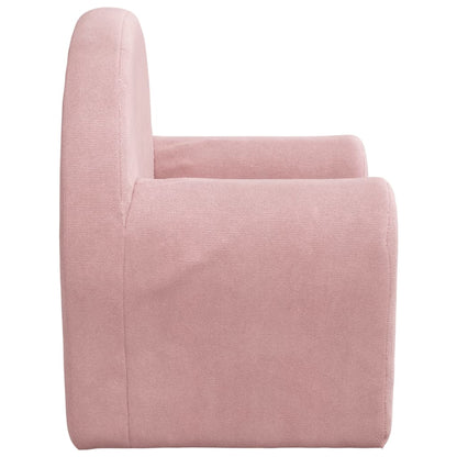Divano per bambini rosa in morbido peluche