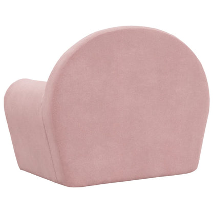 Divano per bambini rosa in morbido peluche | homemem39