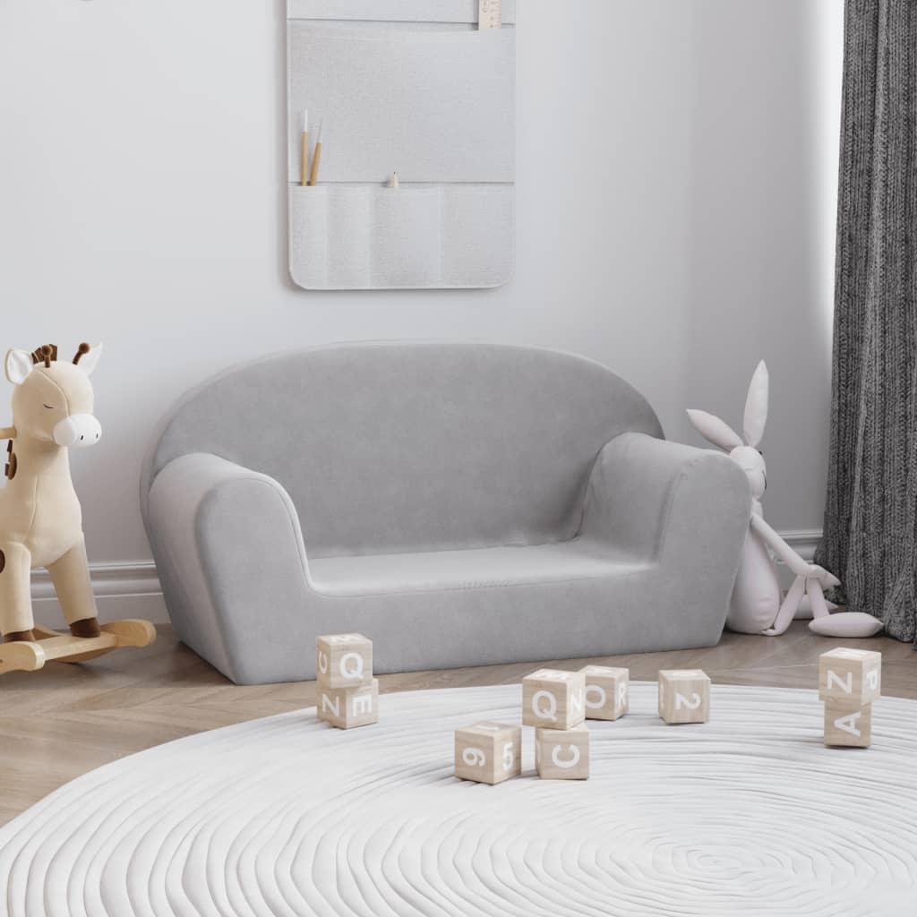Divano per Bambini a 2 Posti in Morbido Peluche