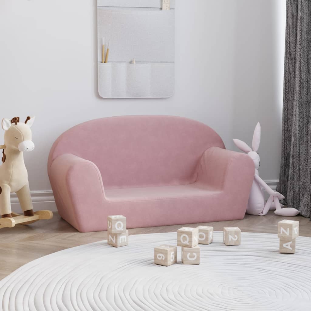 Divano per Bambini a 2 Posti in Morbido Peluche