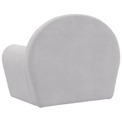 Divano Letto per Bambini Grigio Chiaro in Morbido Peluche | homemem39