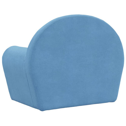 Divano Letto per Bambini Blu in Morbido Peluche | homemem39