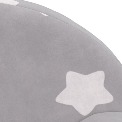 Divano Letto Bambini a 2 Posti Grigio Chiaro con Stelle Peluche | homemem39