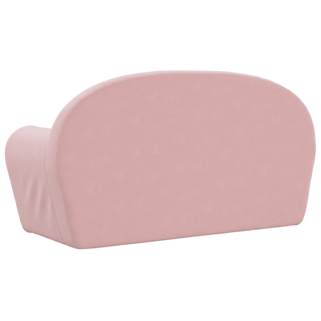 Divano Letto per Bambini a 2 Posti Rosa in Morbido Peluche | homemem39