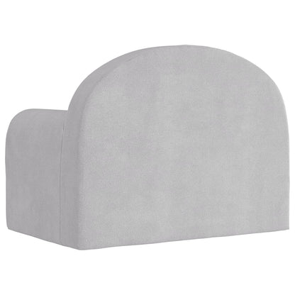 Divano per Bambini Grigio Chiaro in Morbido Peluche | homemem39