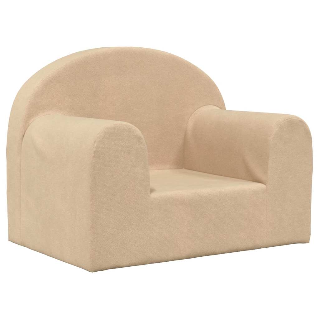 Divano per Bambini Crema in Morbido Peluche | homemem39