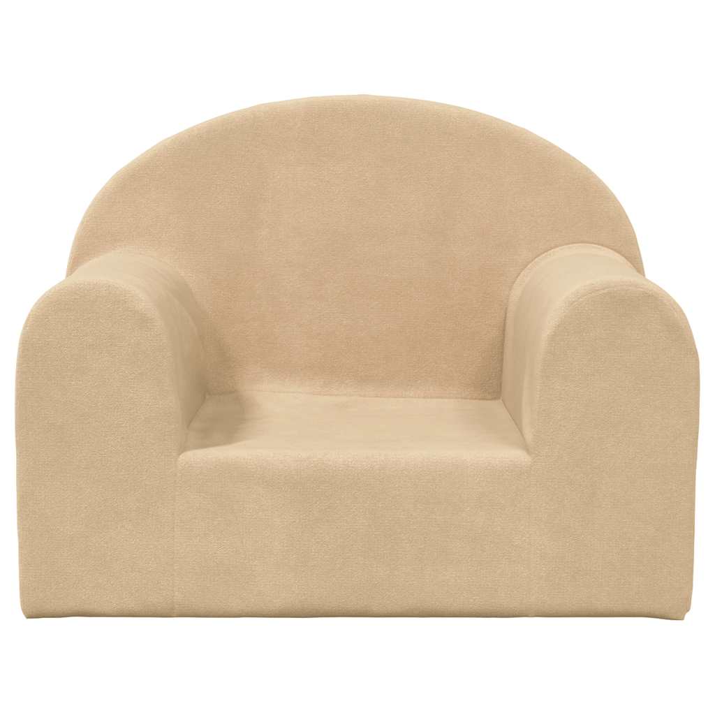 Divano per Bambini Crema in Morbido Peluche | homemem39