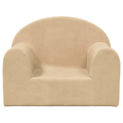 Divano per Bambini Crema in Morbido Peluche | homemem39