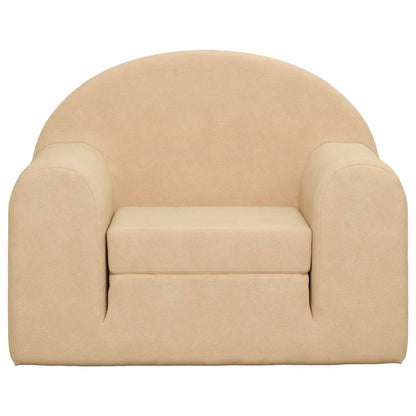 Divano Letto per Bambini Crema in Morbido Peluche | homemem39