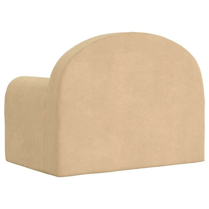 Divano Letto per Bambini Crema in Morbido Peluche | homemem39