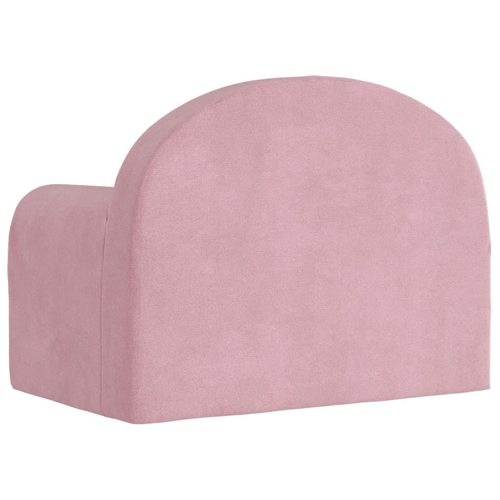 Divano Letto per Bambini Rosa in Morbido Peluche | homemem39