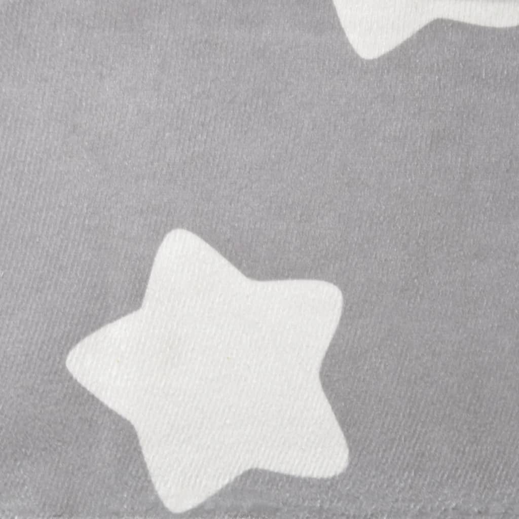 Divano Letto Bambini a 2 Posti Grigio Chiaro con Stelle Peluche | homemem39