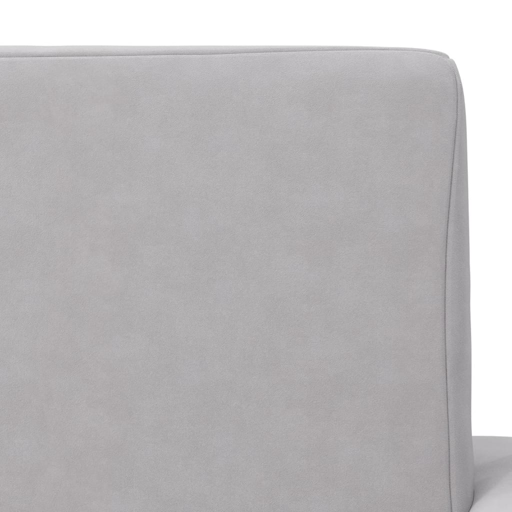 Divano Letto Bambini a 2 Posti Grigio Chiaro in Morbido Peluche | homemem39