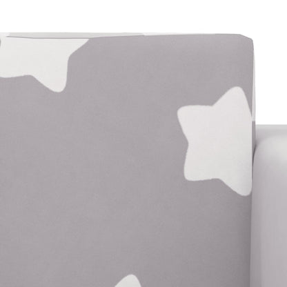 Divano Letto Bambini a 2 Posti Grigio Chiaro con Stelle Peluche | homemem39