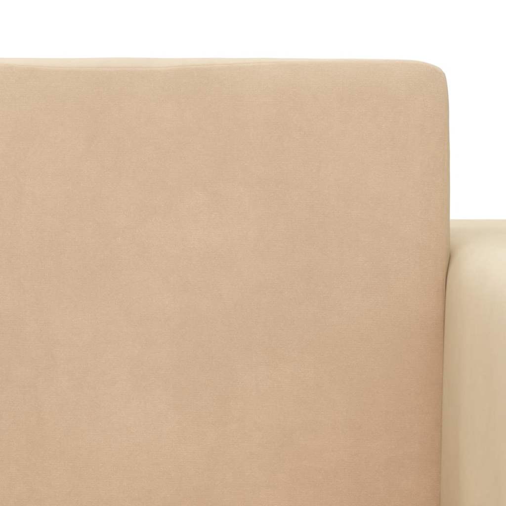 Divano Letto per Bambini a 2 Posti Crema in Morbido Peluche | homemem39