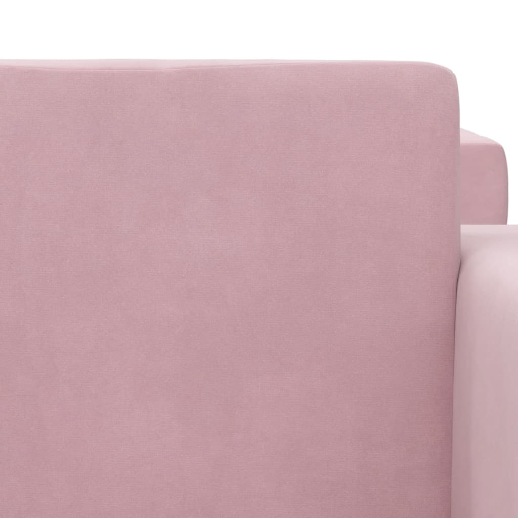 Divano Letto per Bambini a 2 Posti Rosa in Morbido Peluche | homemem39