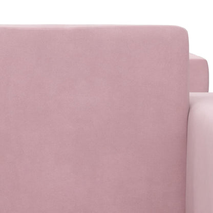 Divano Letto per Bambini a 2 Posti Rosa in Morbido Peluche | homemem39