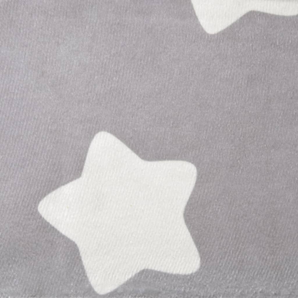 Divano Bambini 2 Posti Grigio Chiaro con Stelle Morbido Peluche | homemem39