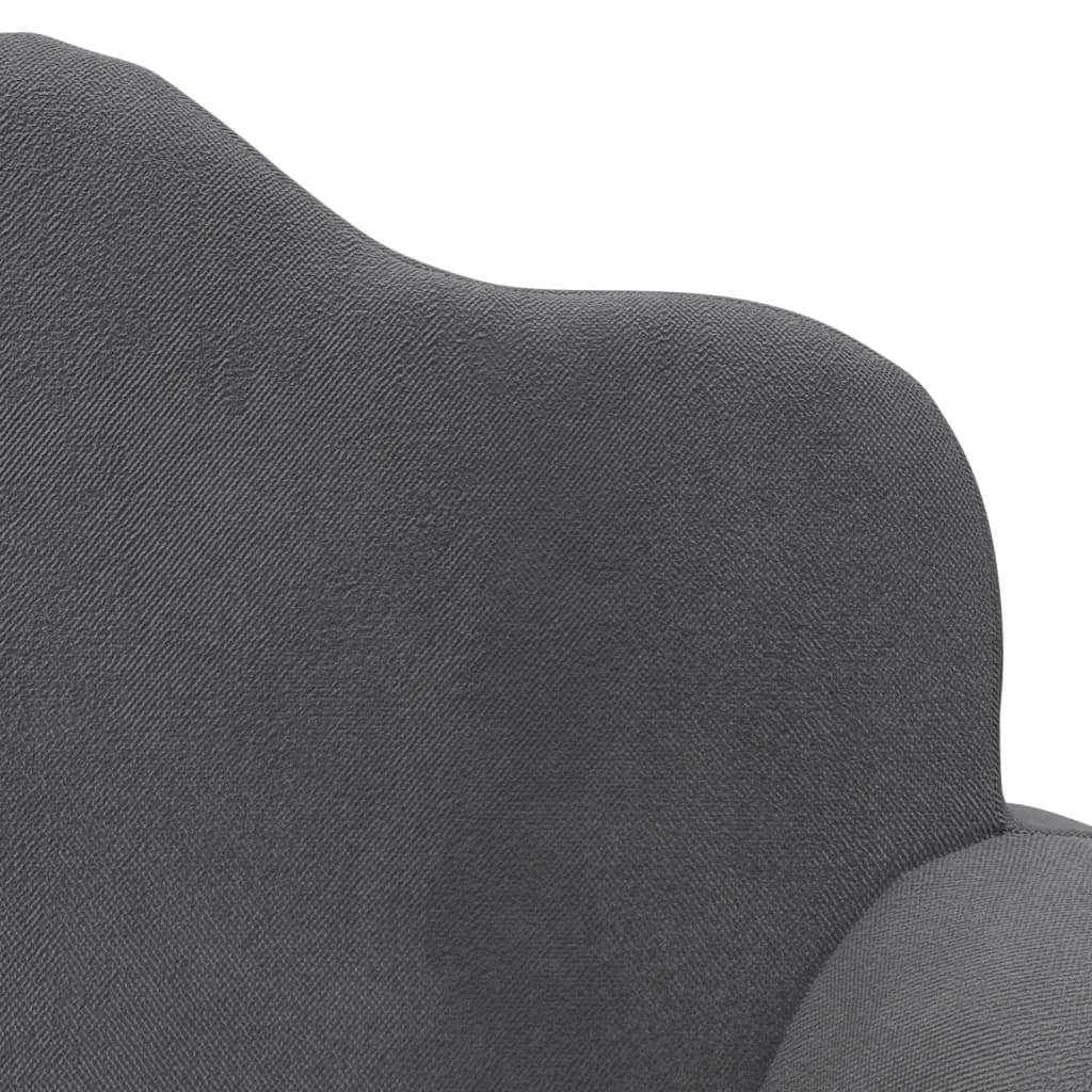 Divano per Bambini a 2 Posti Antracite in Morbido Peluche | homemem39
