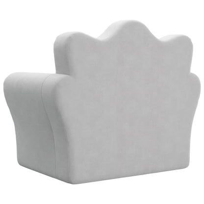Divano Letto per Bambini Grigio Chiaro in Morbido Peluche | homemem39