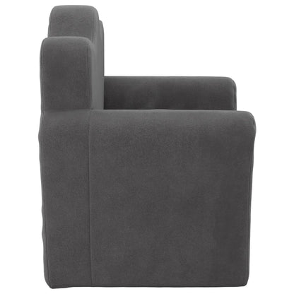 Divano Letto per Bambini Antracite in Morbido Peluche | homemem39