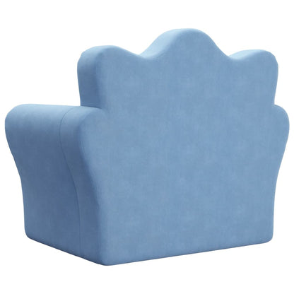 Divano Letto per Bambini Blu in Morbido Peluche | homemem39