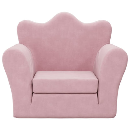 Divano Letto per Bambini Rosa in Morbido Peluche | homemem39