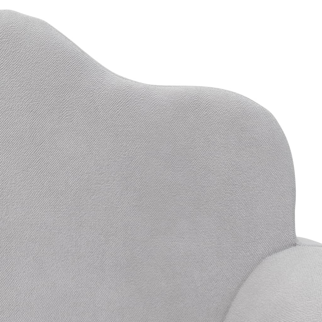 Divano Letto Bambini a 2 Posti Grigio Chiaro in Morbido Peluche