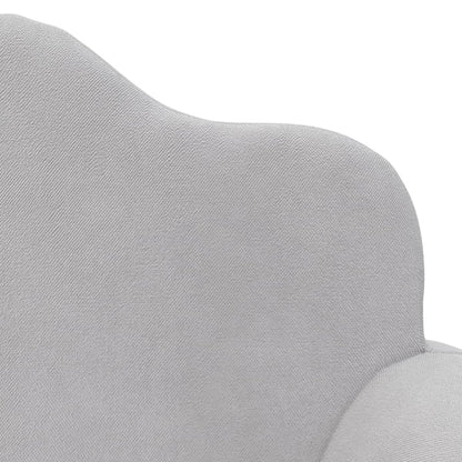 Divano Letto Bambini a 2 Posti Grigio Chiaro in Morbido Peluche