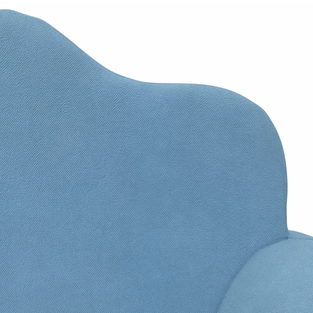 Divano Letto per Bambini a 2 Posti Blu in Morbido Peluche | homemem39