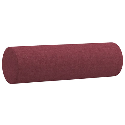 Divano a 2 Posti con Cuscini Rosso Vino 120 cm in Tessuto | homemem39