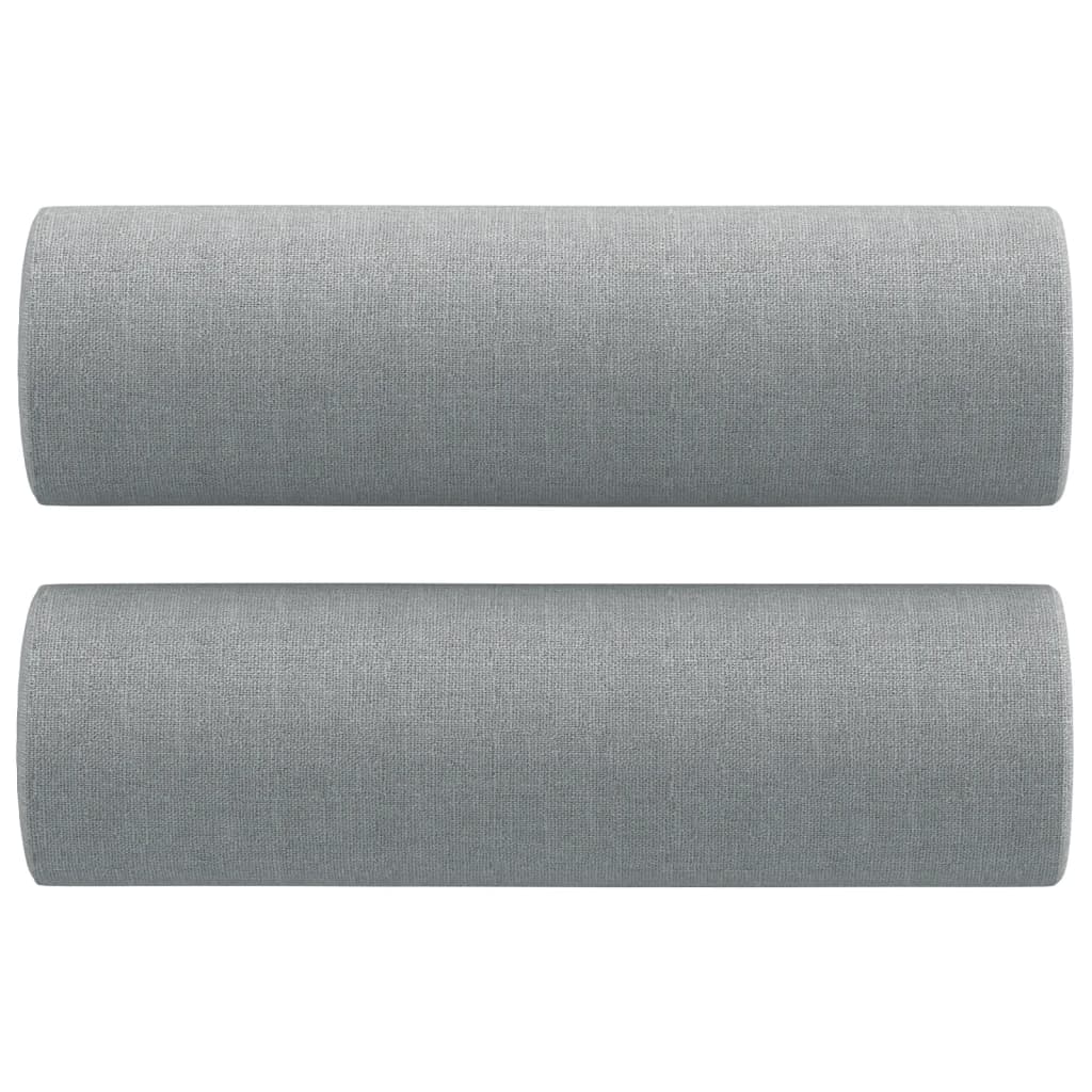 Divano a 2 Posti con Cuscini Grigio Chiaro 140 cm in Tessuto | homemem39