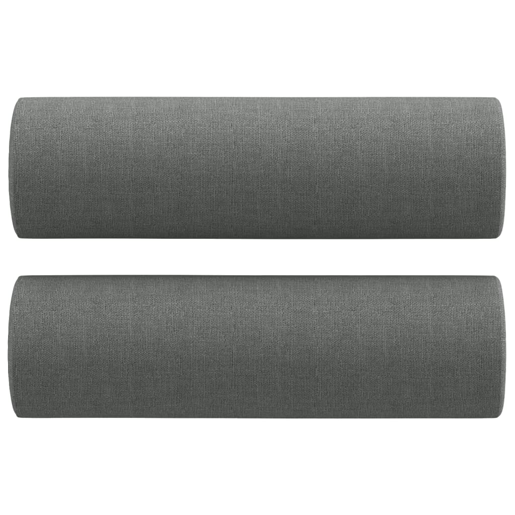 Divano a 2 Posti con Cuscini Grigio Scuro 140 cm in Tessuto | homemem39